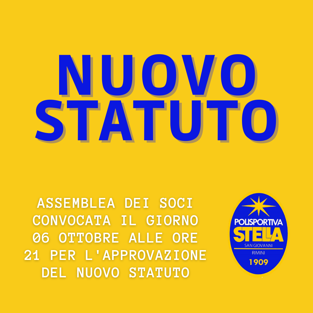 NUOVO STATUTO: A BREVE L’APPROVAZIONE